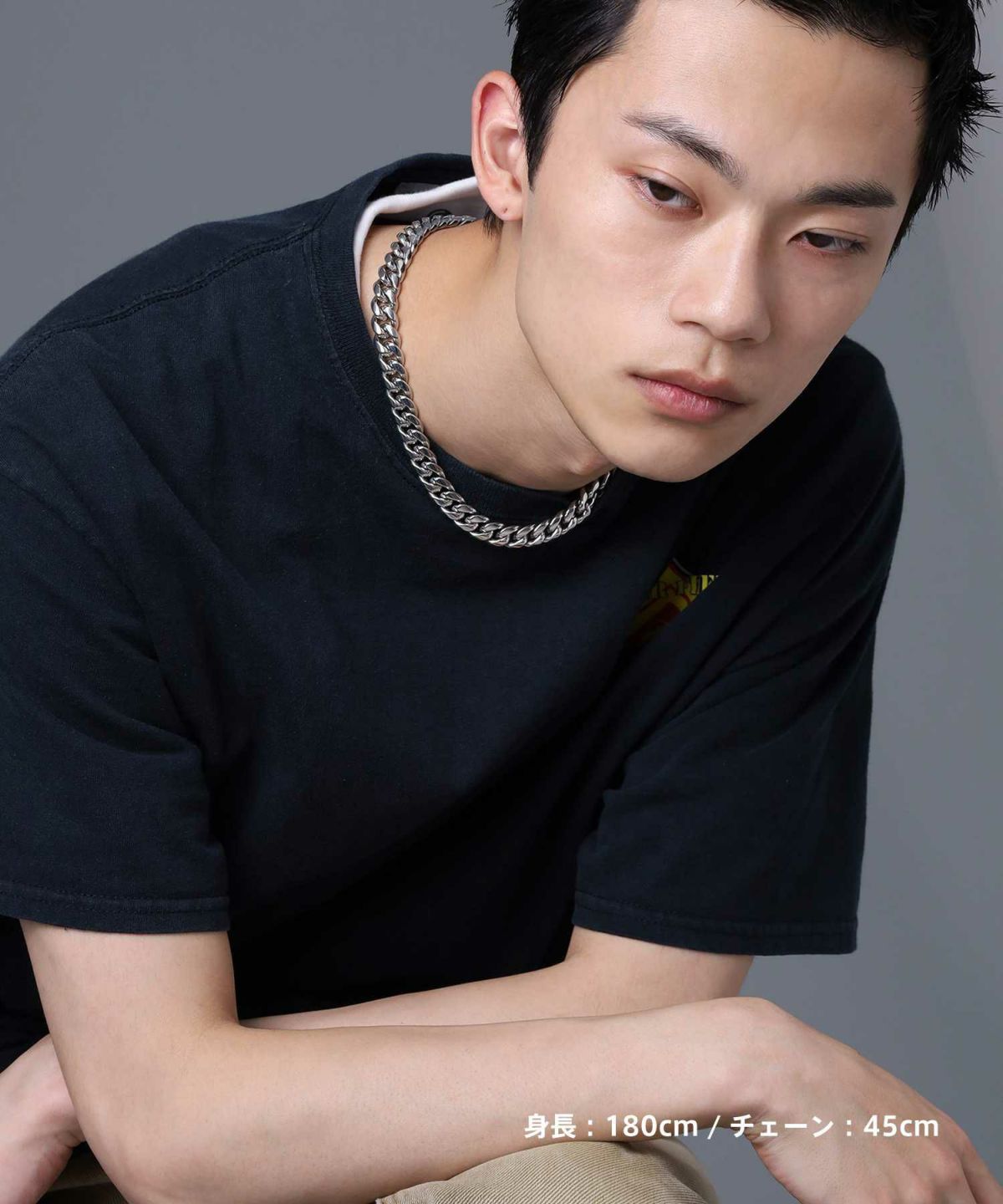 【WEB限定】ワイドチェーンネックレス/12mm幅キヘイ/サージカルステンレス