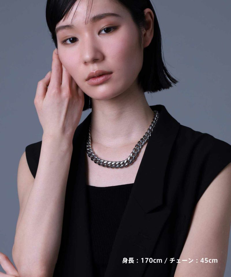 限定展開】ワイドチェーンネックレス/12mm幅キヘイ/サージカル 限定展開】ワイドチェーンネックレス/12mm幅キヘイ/サージカル