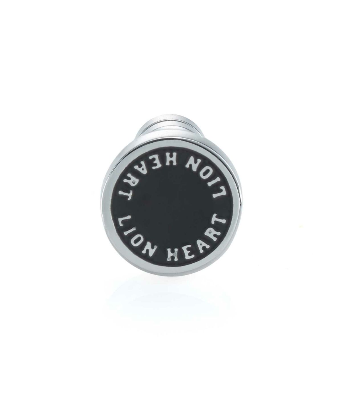 【WEB限定】サークルコインスタッズピアス/シルバー×ブラック/サージカルステンレス316L（金属アレルギー対応）