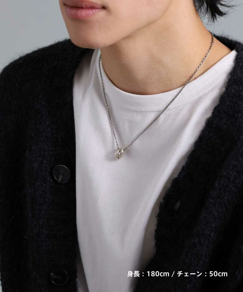 タテガミダブルリングネックレス/シルバー925