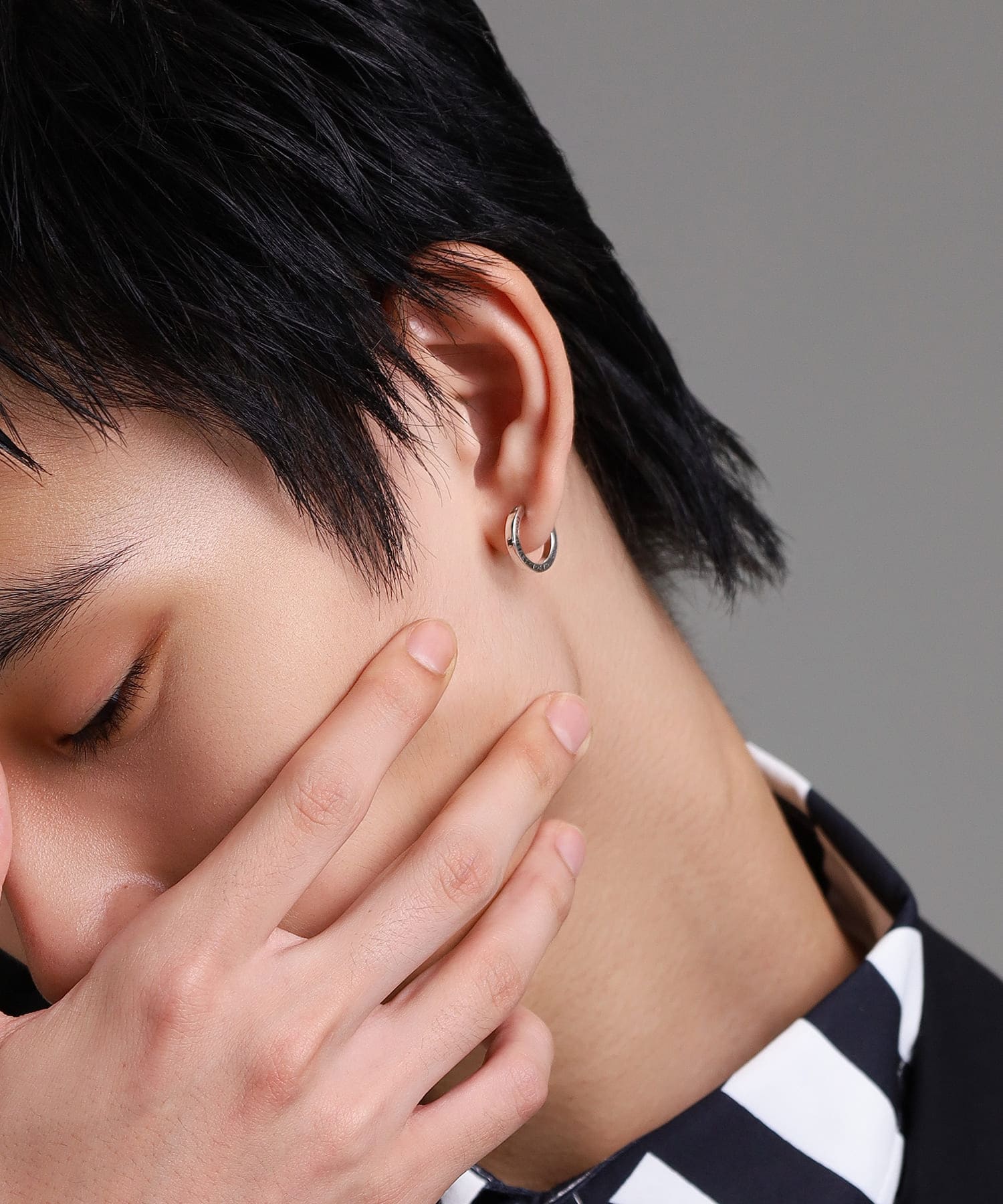 for Gift”クロッシングピアス（ELプレーンフープ/S SIZE）/シルバー925
