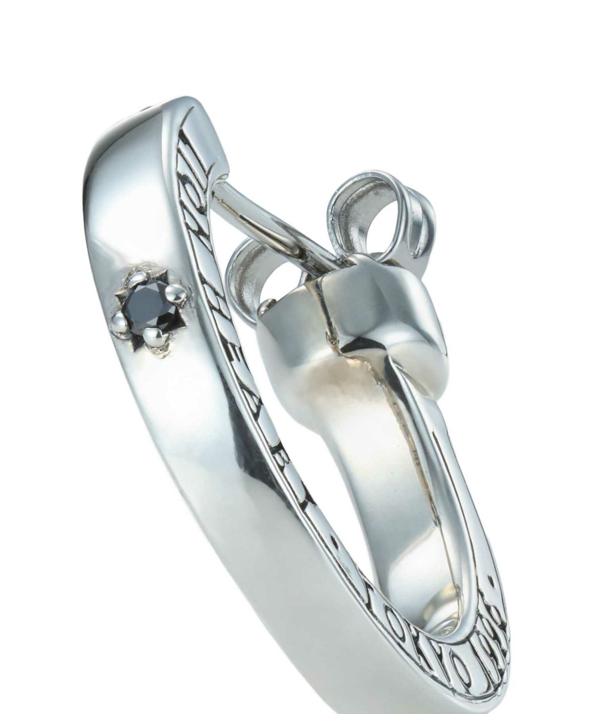 クロッシングピアス/ELプレーンフープ/M SIZE/シルバー925