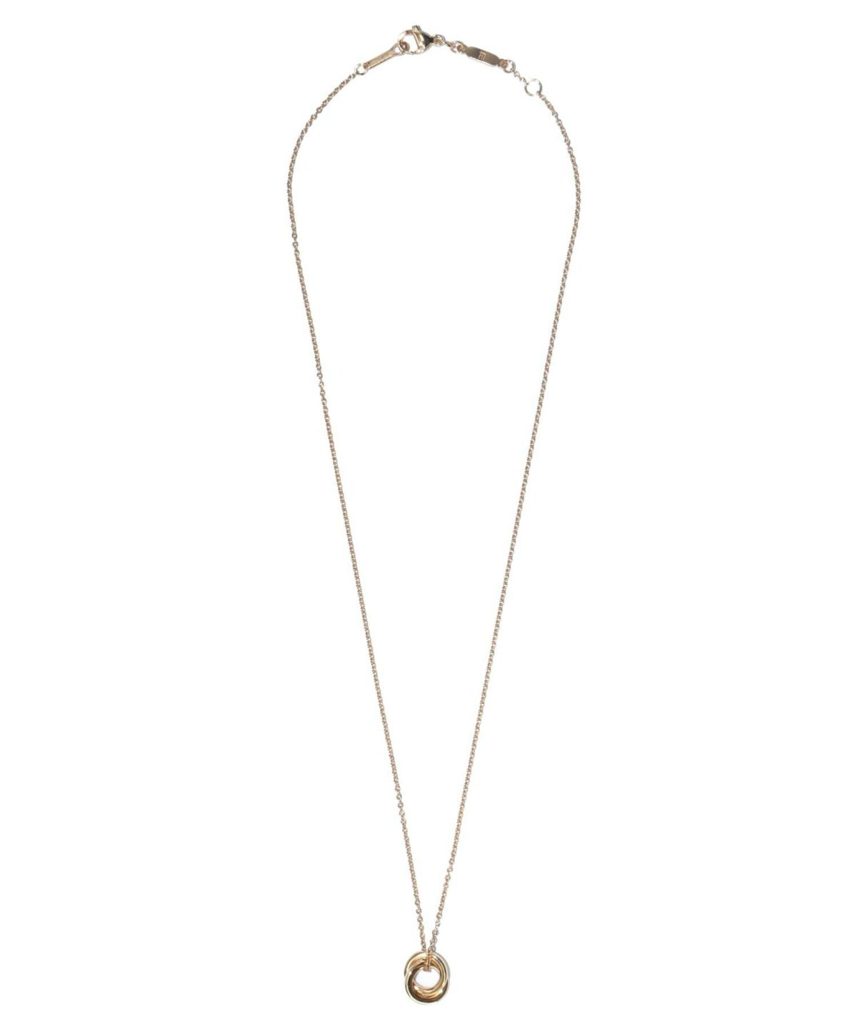  ブリリアントダブルリングペアネックレス/サージカルステンレス