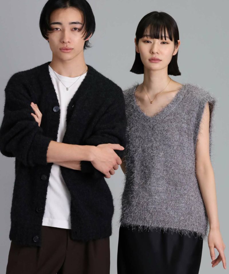  ブリリアントダブルリングペアネックレス/サージカルステンレス