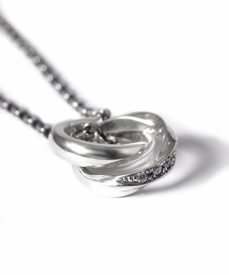 【即発】LION HEART ネックレス メンズ SV925 ロイヤル ツイスト ロイヤルツイストダブルリングネックレス/シルバー925