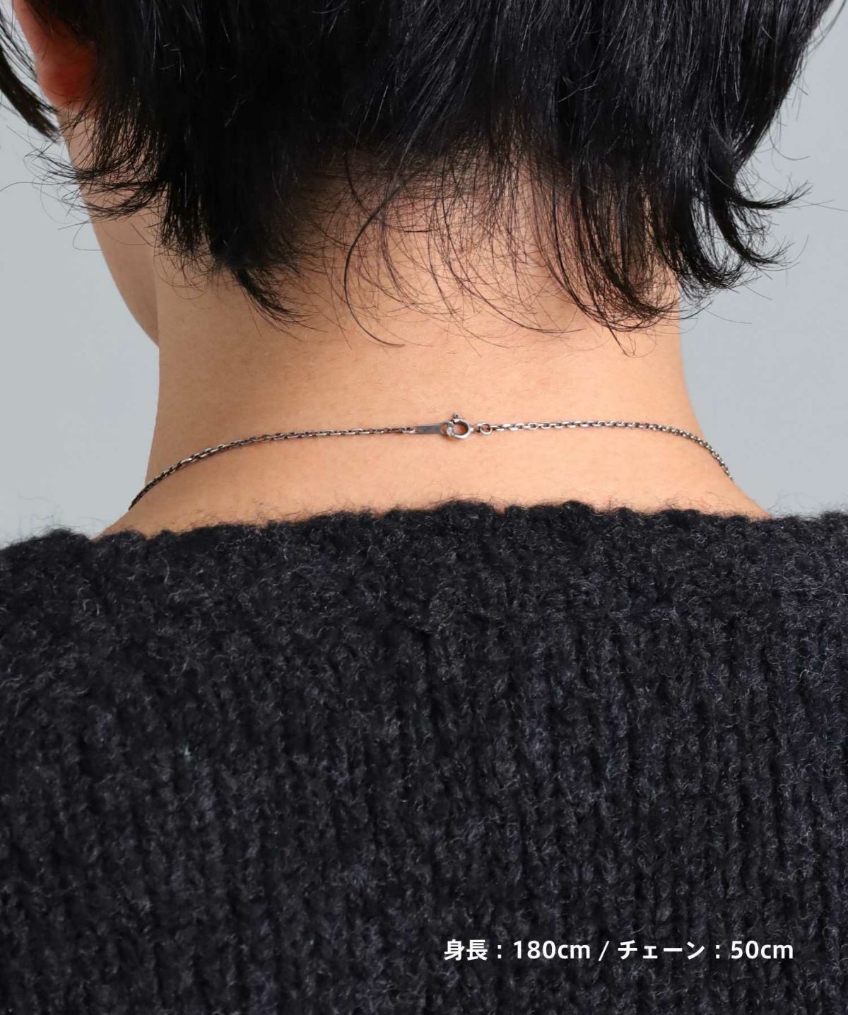 ロイヤルツイストダブルリングネックレス/シルバー925