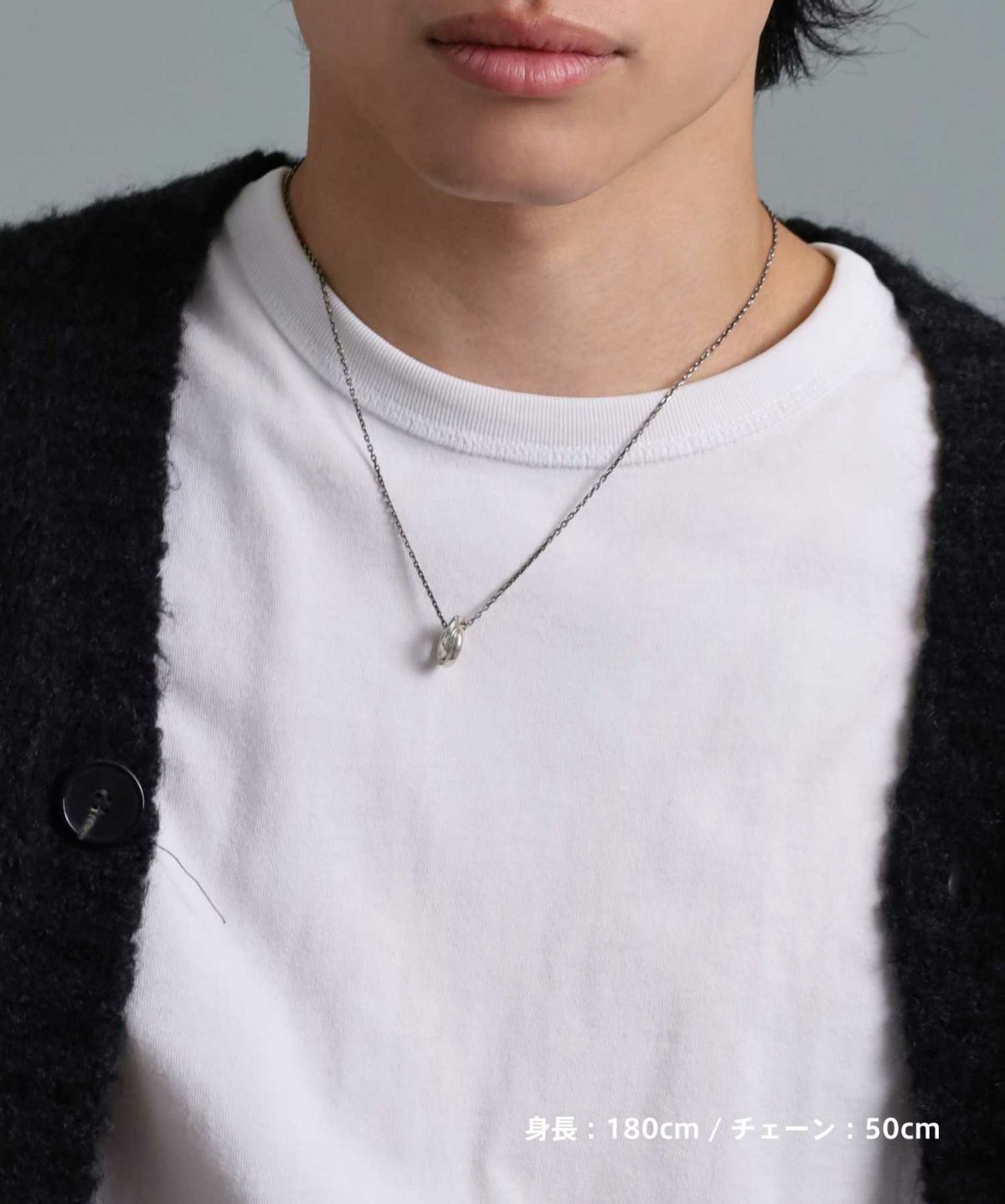 ロイヤルツイストダブルリングネックレス/シルバー925