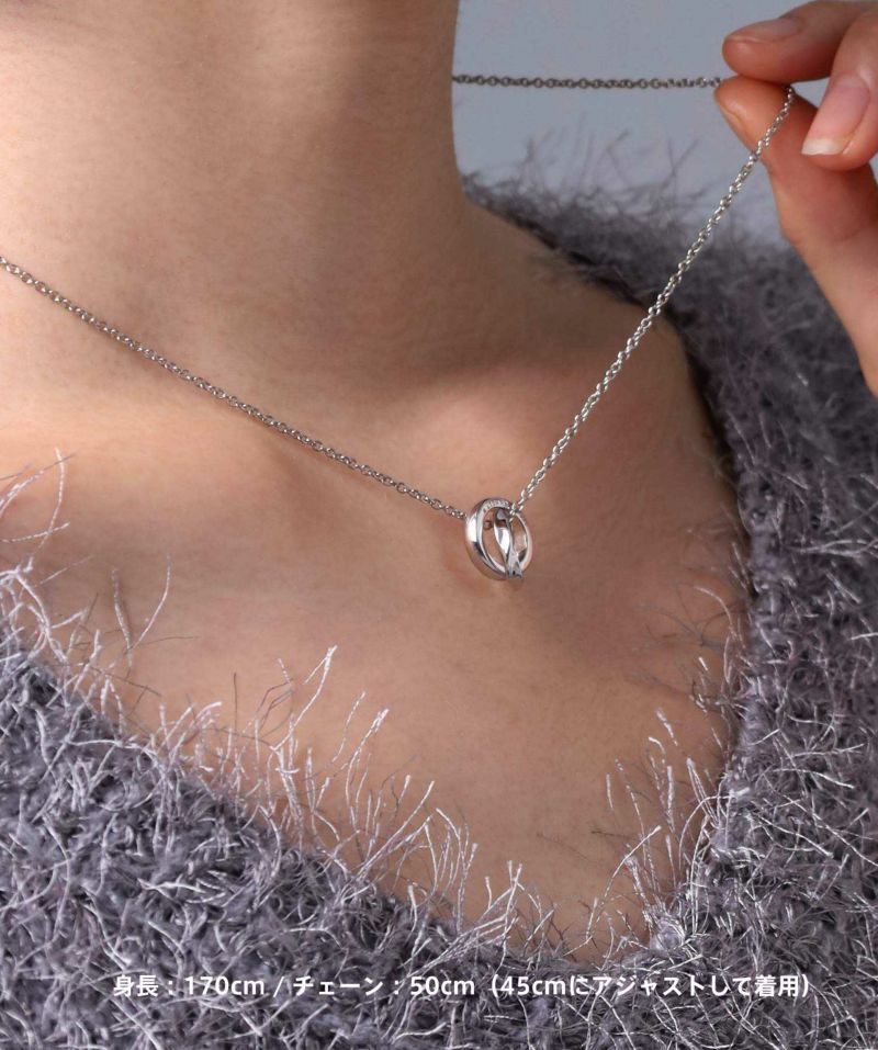 関送込 Miller ダブルリングネックレス ダブルリングネックレス Double ring necklace ｜アクセサリー