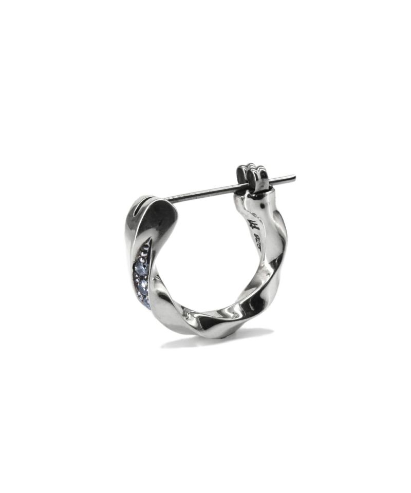 クロッシングピアス/ツイストCZ/シルバー925