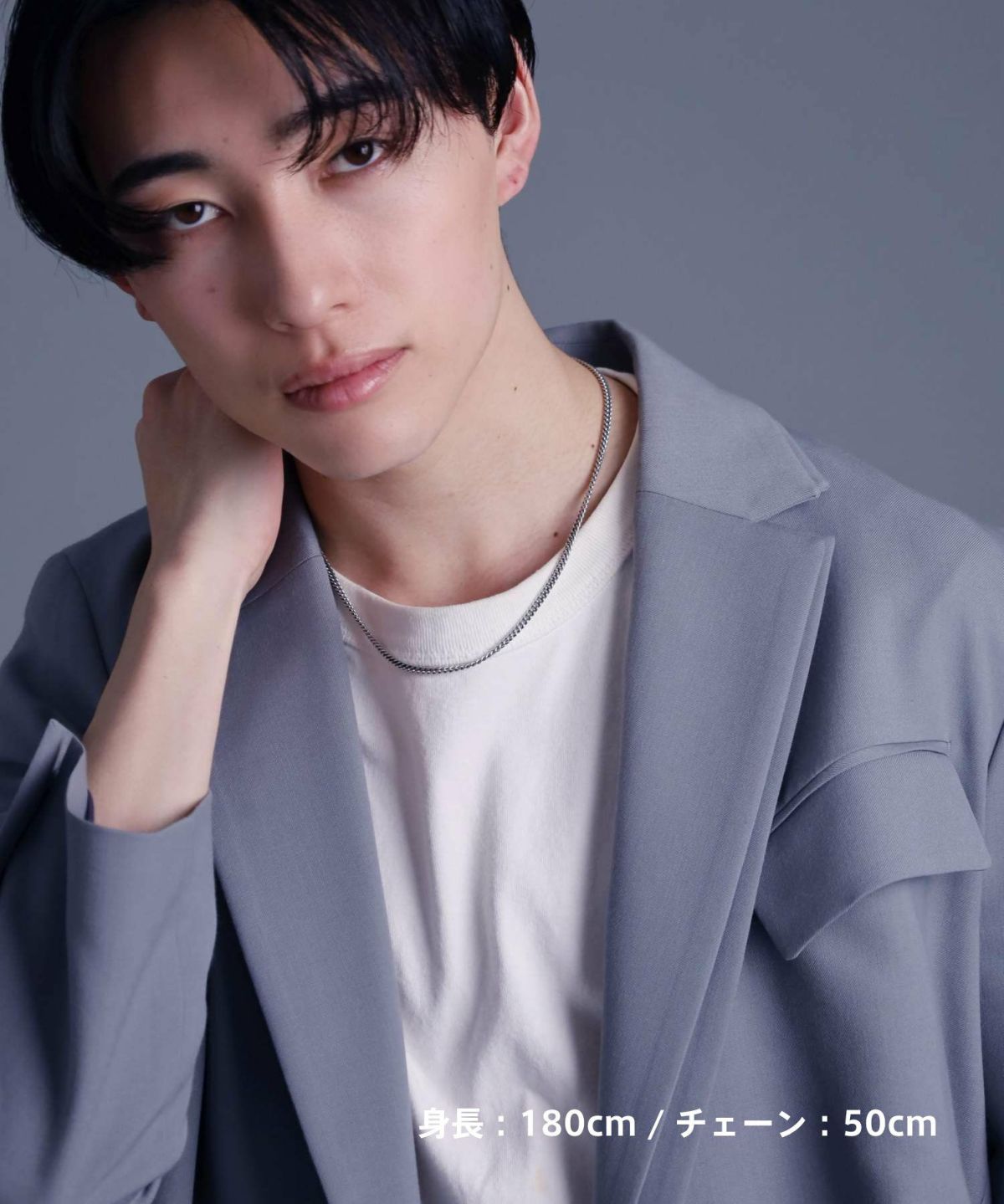 ラージシルバーチェーンネックレス/丸喜平/シルバー925