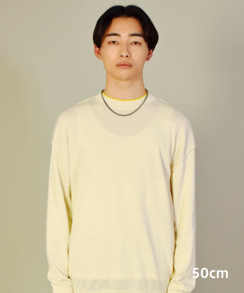 BASIC”EXラージシルバーチェーンネックレス/カット喜平/シルバー