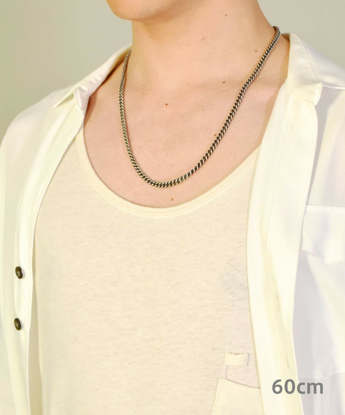 EXラージシルバーチェーンネックレス/丸喜平/シルバー925