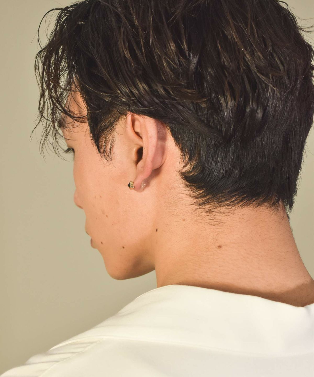 スタッズピアス/era pyramid stud/K10ゴールド