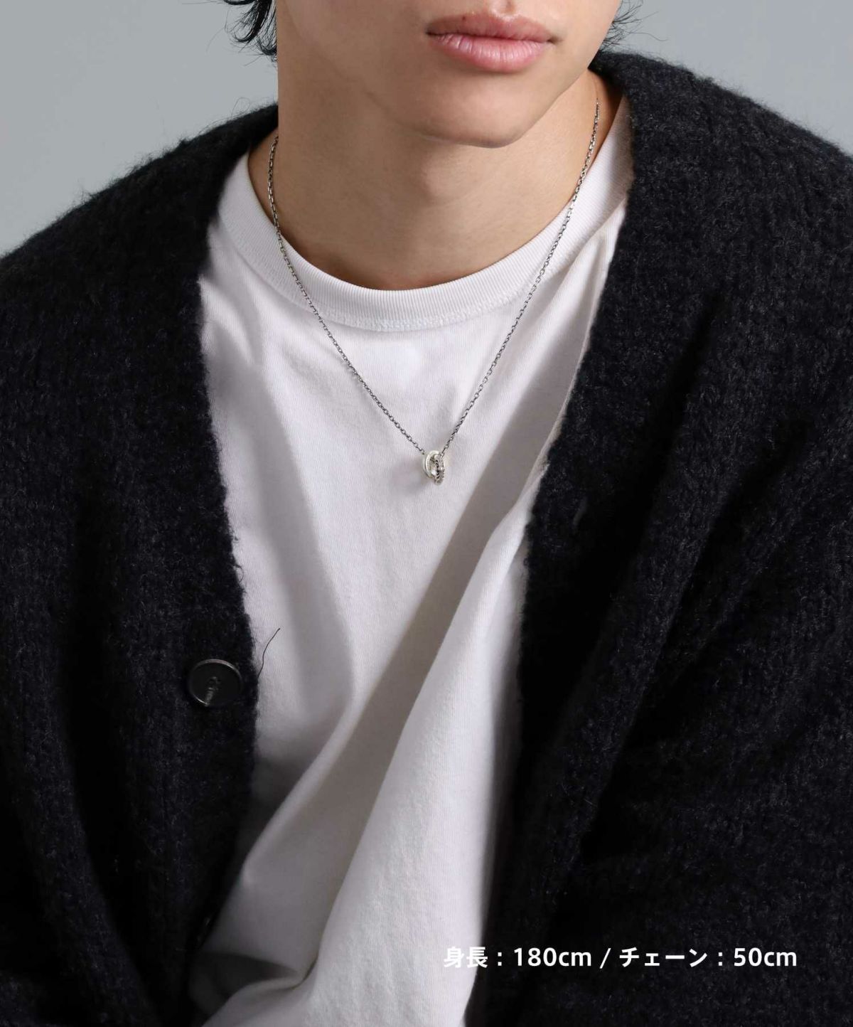 エンパイアダブルリングネックレス/シルバー925