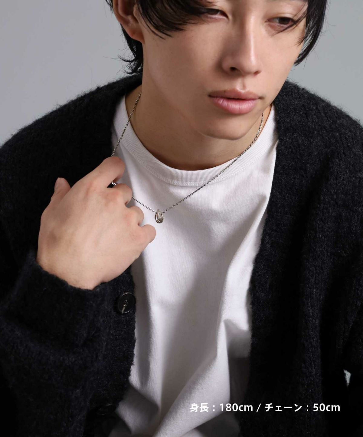 エンパイアダブルリングネックレス/シルバー925