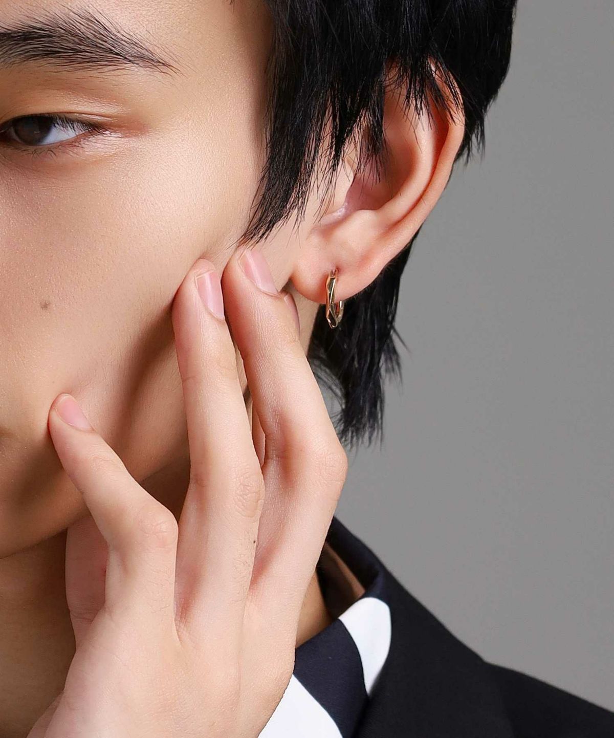 クロッシングピアス/リトルフラグメント/K10ゴールド