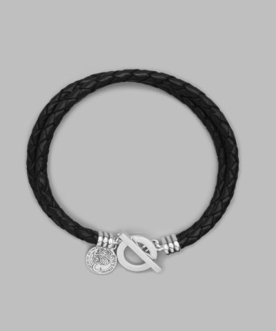 コインモチーフ レザーブレスレット ブレスレット CORD COIN BRACELET