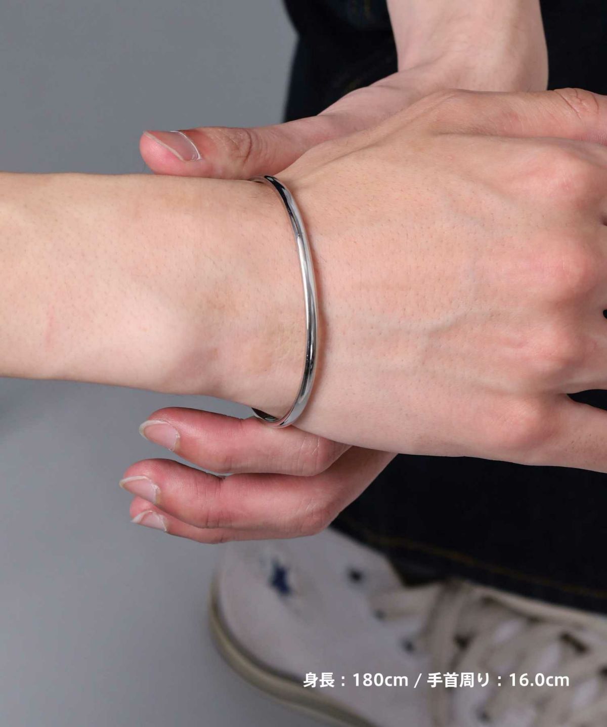 【限定展開】ラウンドバングル/サージカルステンレス316L（金属アレルギー対応）