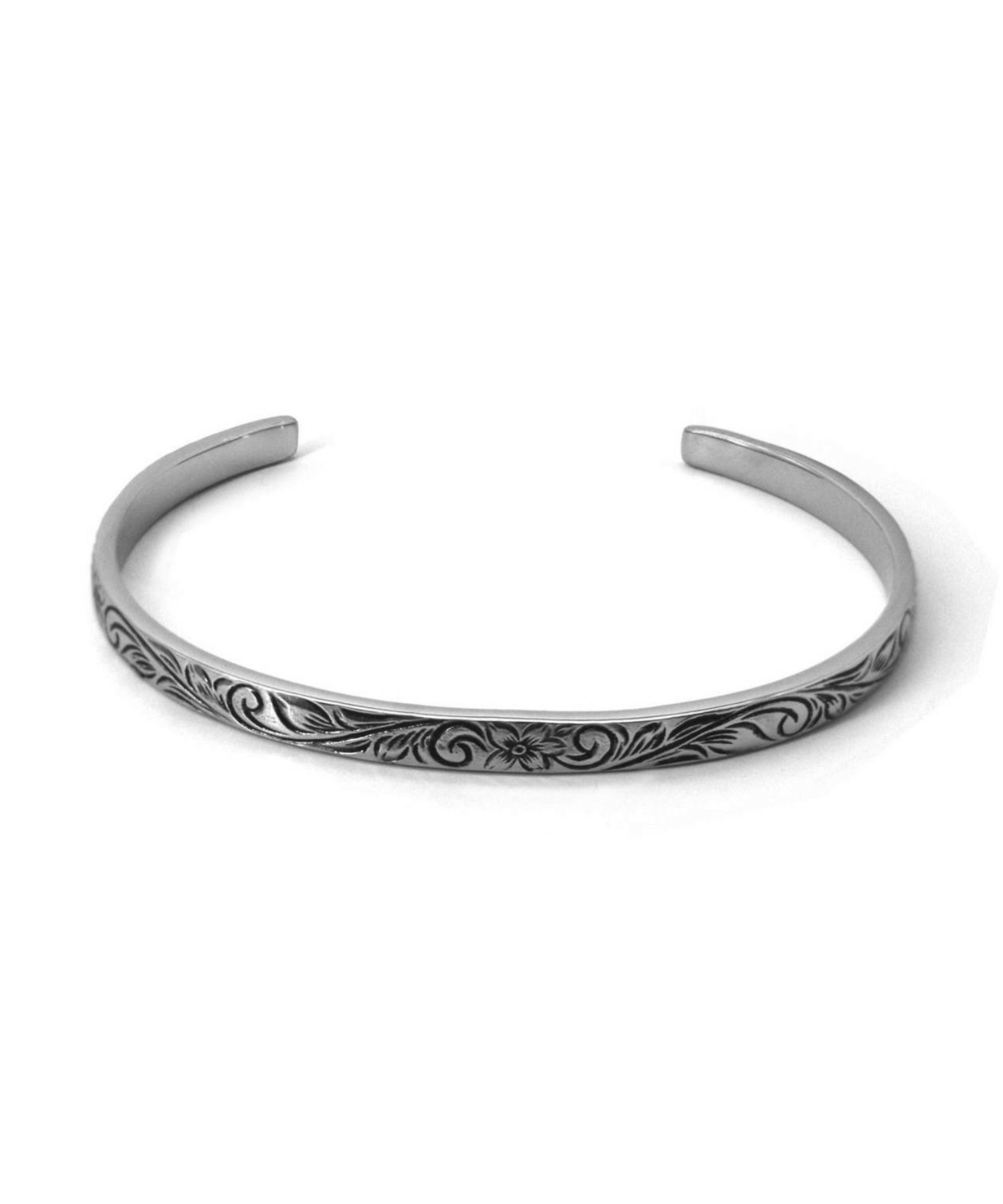 美品】IRON HEART/アイアンハート シルバー バングル ロゴ刻印 銀 美品