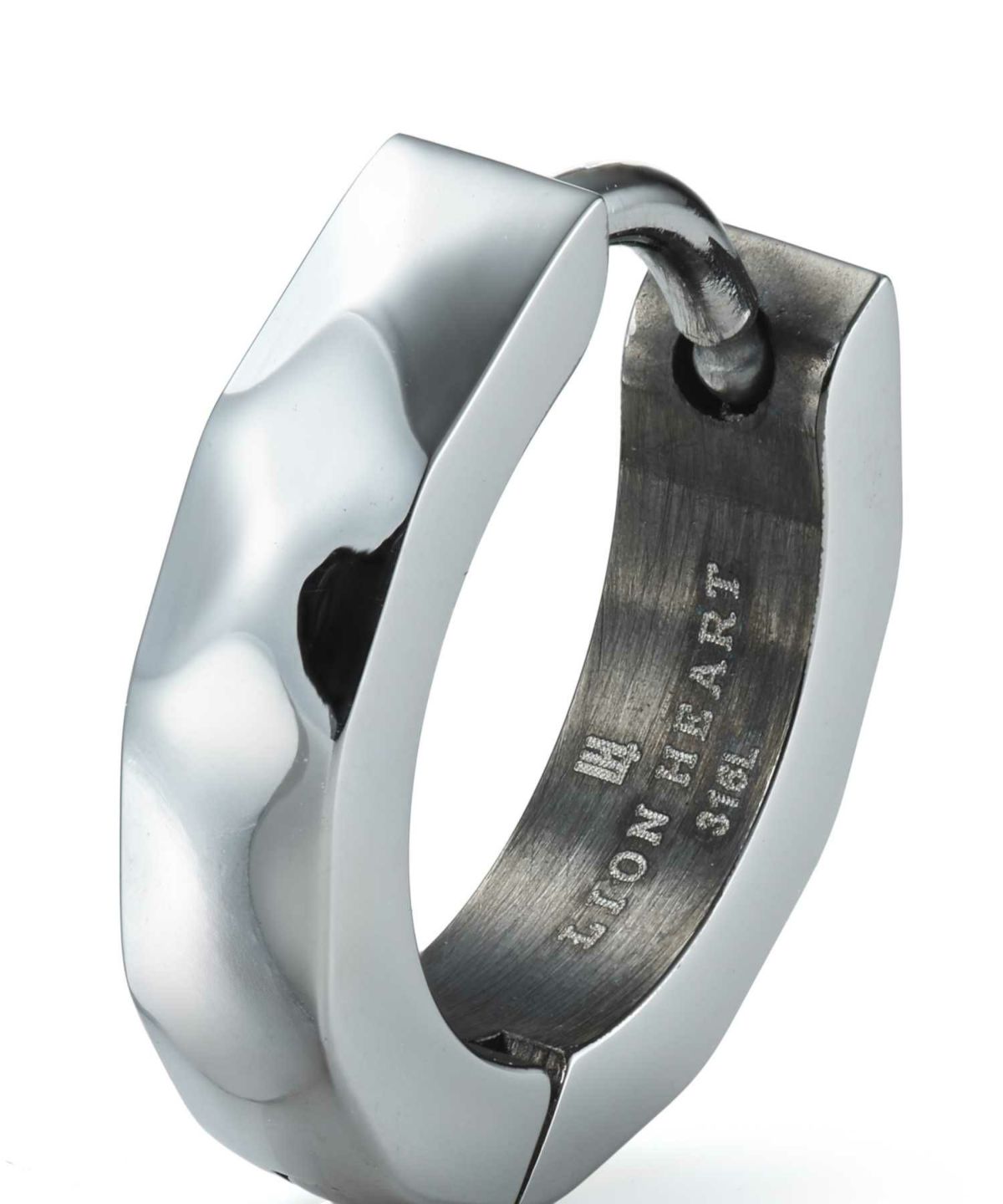 【WEB限定】カッティングフープピアス/シルバー×ブラック/サージカルステンレス316L（金属アレルギー対応）