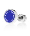 【WEB限定】サークルコインスタッズピアス/シルバー×ブルー/サージカルステンレス316L（金属アレルギー対応）