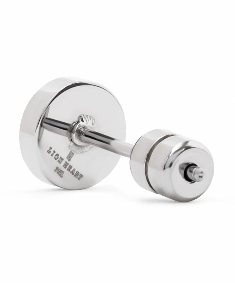 【WEB限定】サークルコインスタッズピアス/シルバー×ブルー/サージカルステンレス316L（金属アレルギー対応）