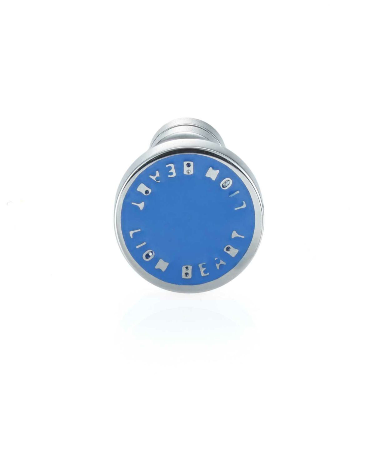 【WEB限定】サークルコインスタッズピアス/シルバー×ブルー/サージカルステンレス316L（金属アレルギー対応）