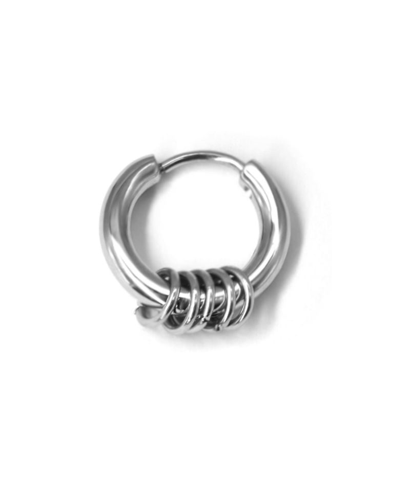 【WEB限定】リングチャームフープピアス/サージカルステンレス316L（金属アレルギー対応）