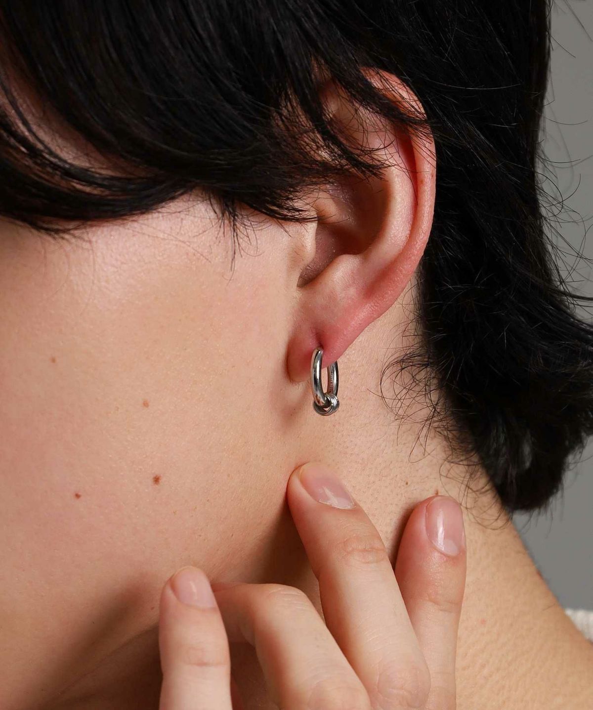 【WEB限定】リングチャームフープピアス/サージカルステンレス316L（金属アレルギー対応）