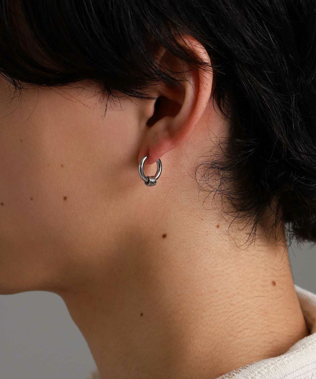 【WEB限定】リングチャームフープピアス/サージカルステンレス316L（金属アレルギー対応）