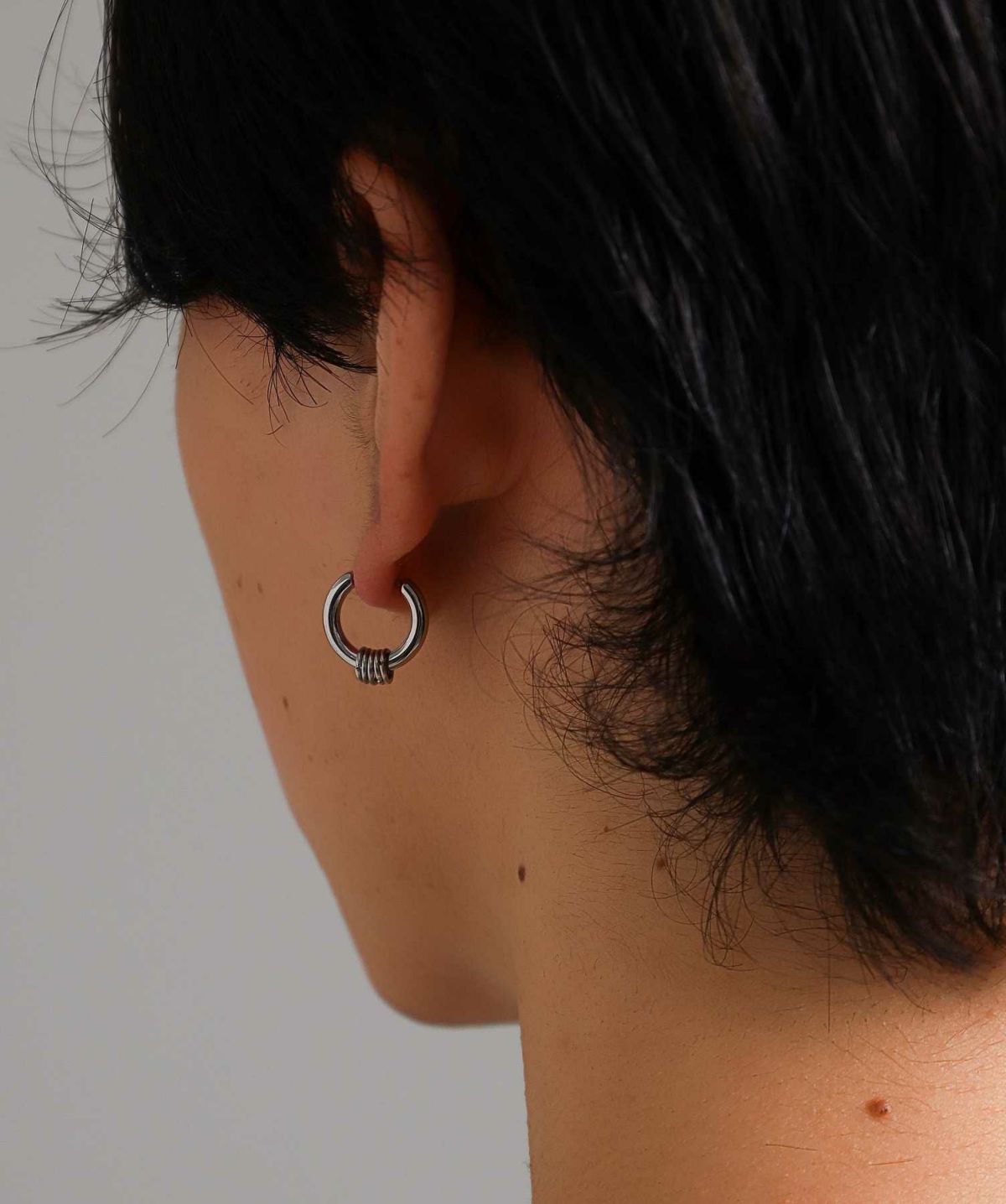 【WEB限定】リングチャームフープピアス/サージカルステンレス316L（金属アレルギー対応）