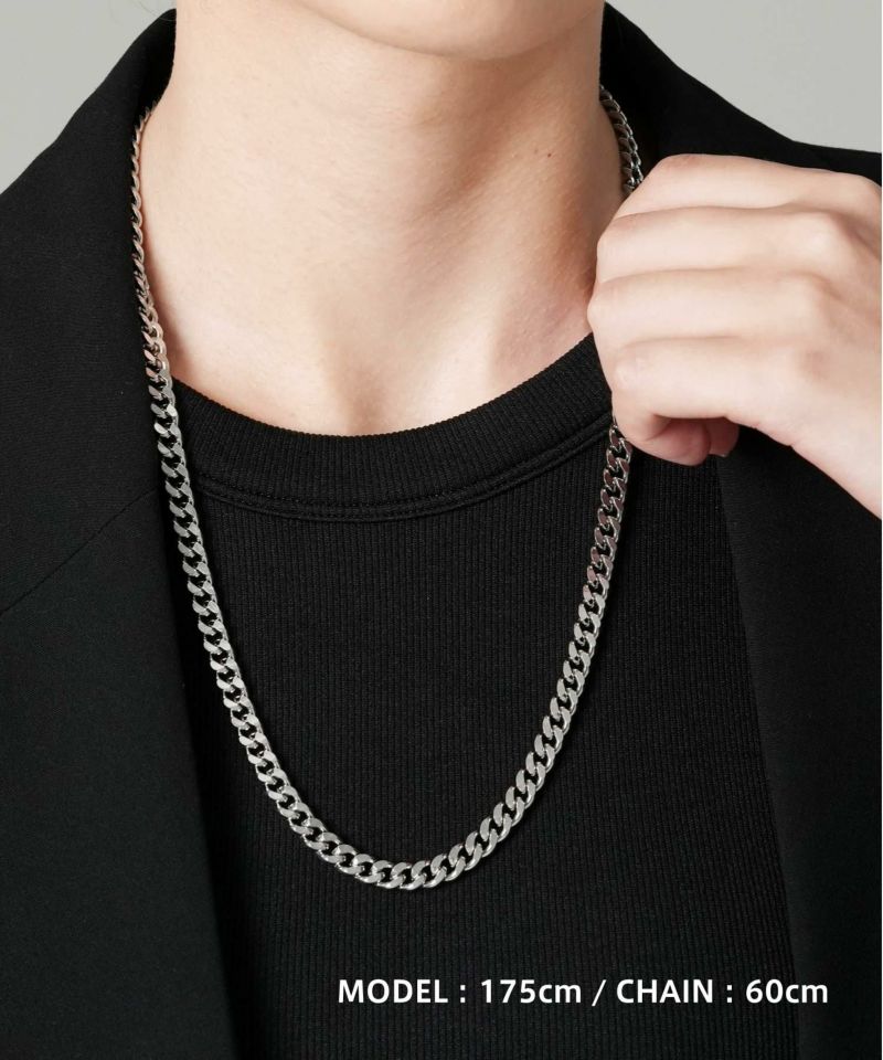 【WEB限定】ボリュームチェーンネックレス/カット喜平0.69cm/サージカルステンレス316L（金属アレルギー対応）