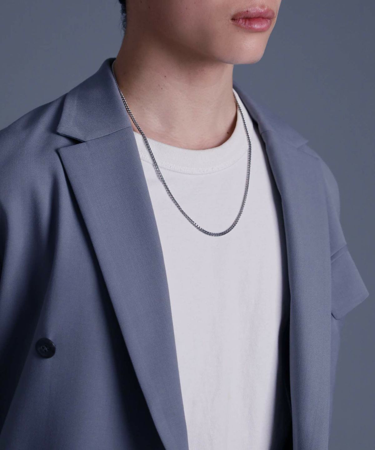 【WEB限定】チェーンネックレス/3.5mm幅カット喜平/サージカルステンレス316L（金属アレルギー対応）