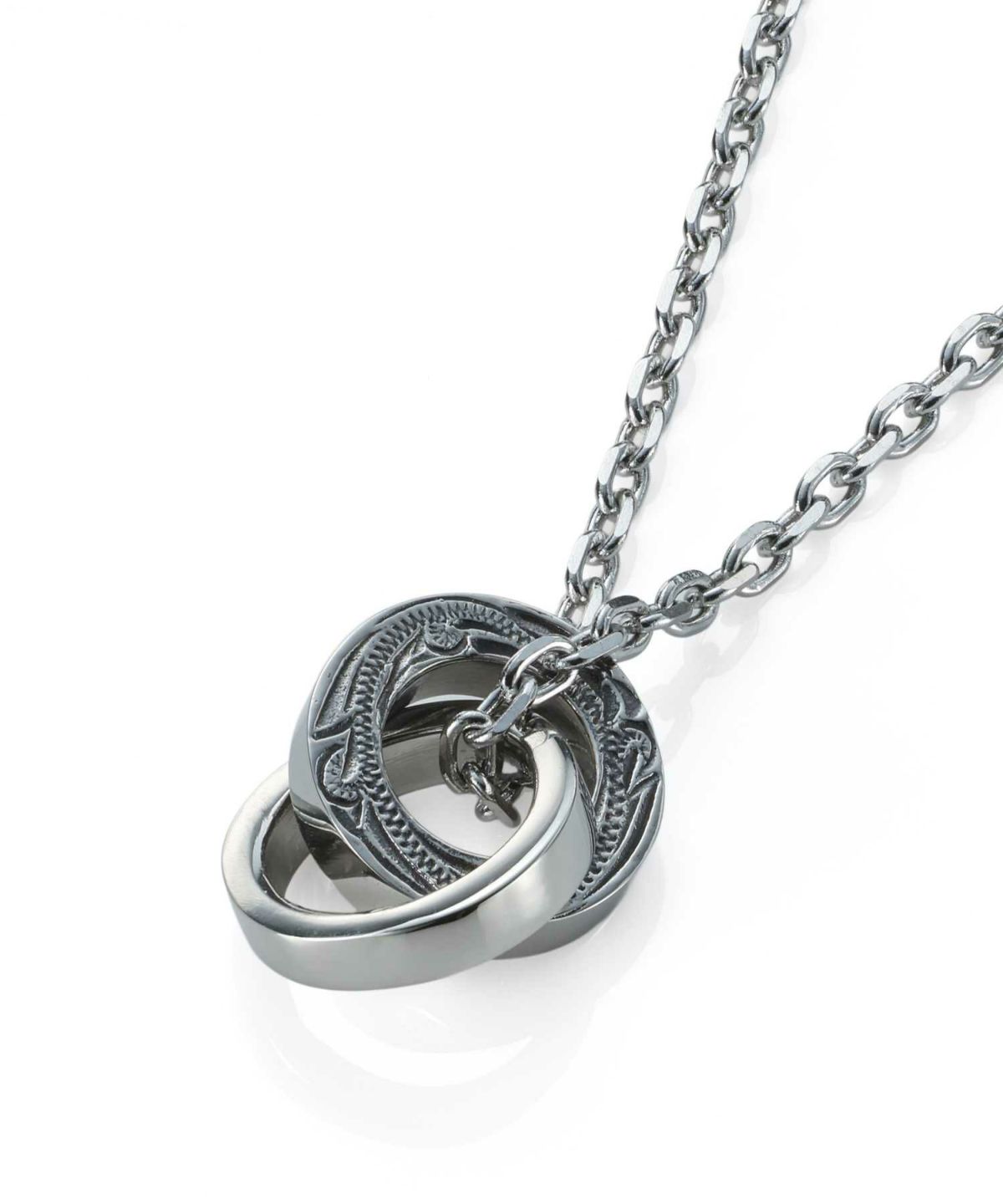 【WEB限定】ハワイアンダブルリングネックレス/サージカルステンレス316L（金属アレルギー対応）