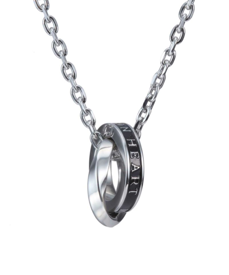 【WEB限定】ロゴダブルリングネックレス/サージカルステンレス316L（金属アレルギー対応）