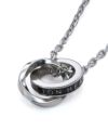 【WEB限定】ロゴダブルリングネックレス/サージカルステンレス316L（金属アレルギー対応）