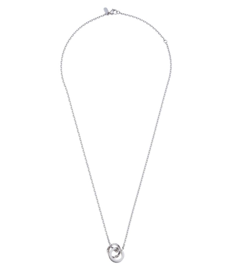 【WEB限定】ロゴダブルリングネックレス/サージカルステンレス316L（金属アレルギー対応）
