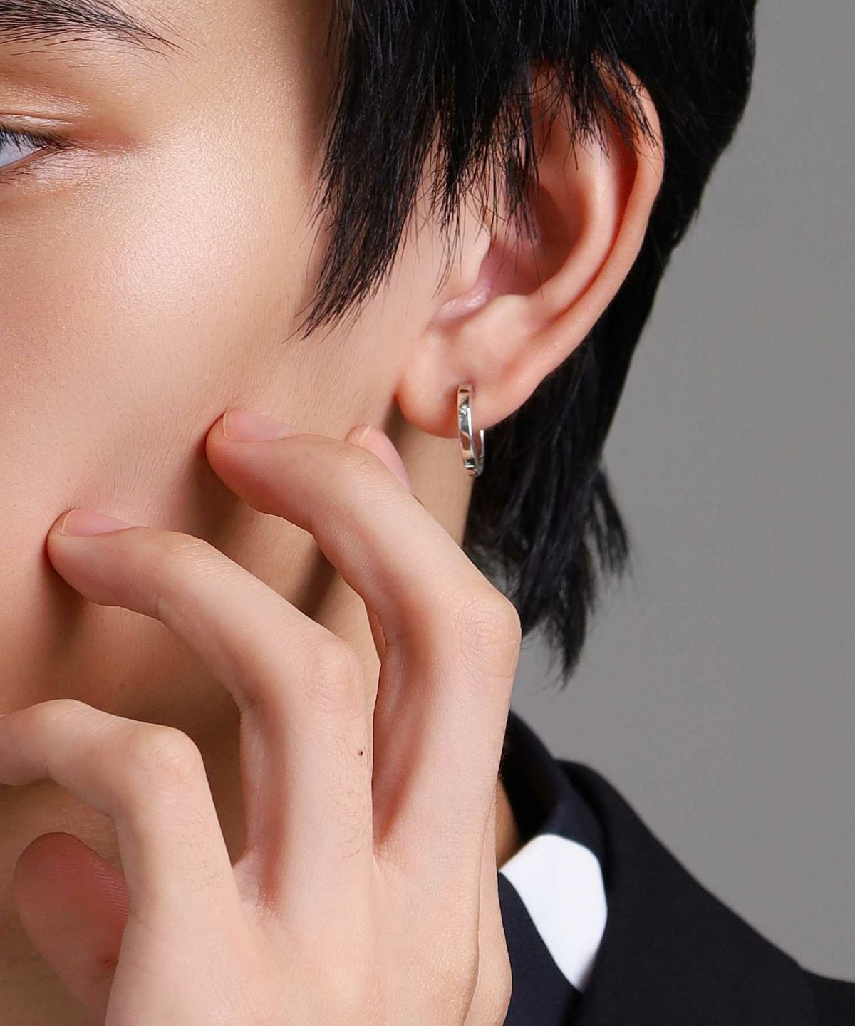 クラッチピアス/プレーンフープ/シルバー925