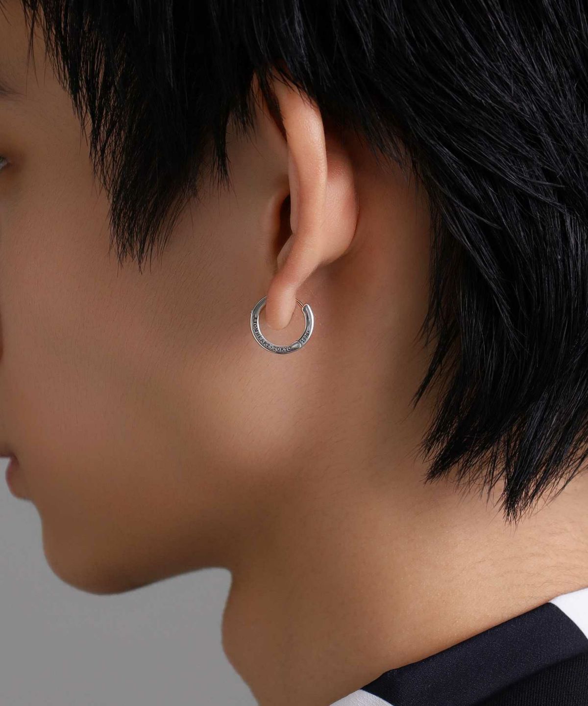 vクラッチピアス/プレーンフープ/シルバー925