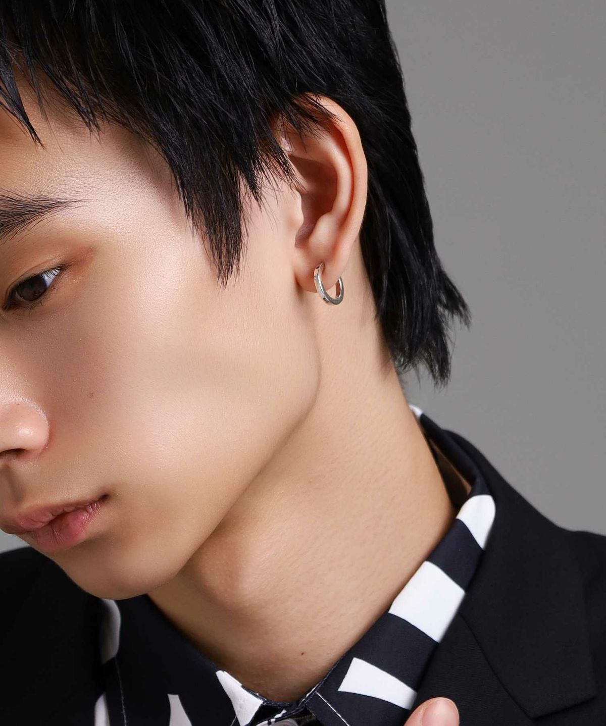 クラッチピアス/プレーンフープ/シルバー925