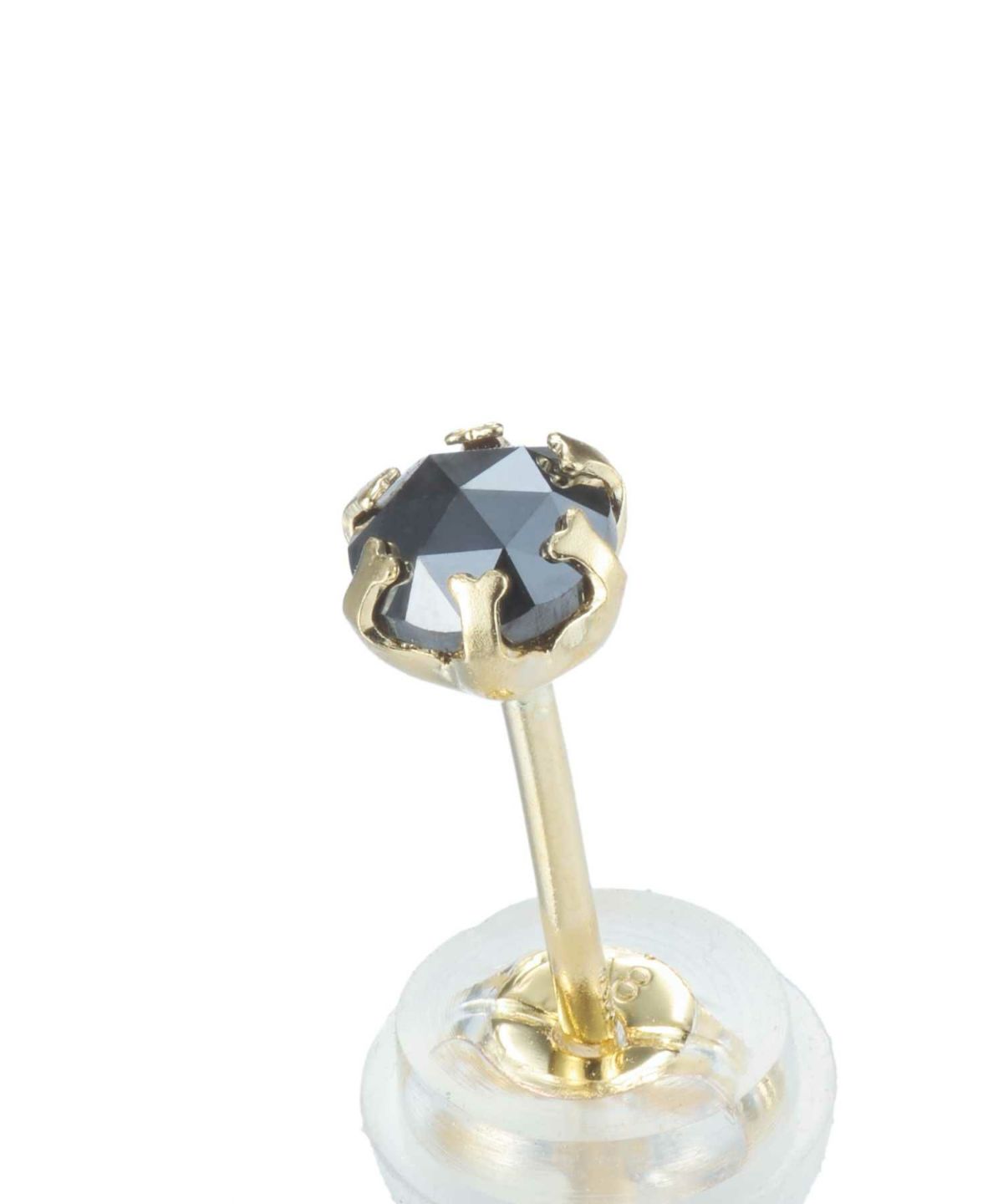 ブラックダイヤモンドピアス/Sサイズ/K18ゴールド