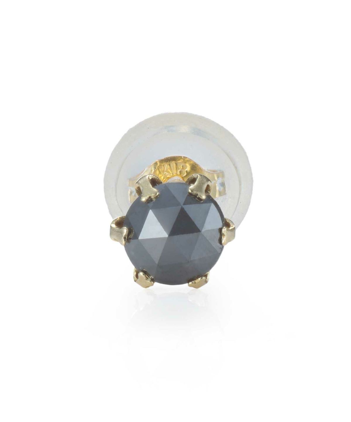 ブラックダイヤモンドピアス/Mサイズ/K18ゴールド