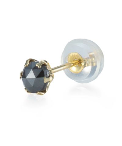 Petite Modern”ブラックダイヤモンドピアス（Mサイズ/0.25CT