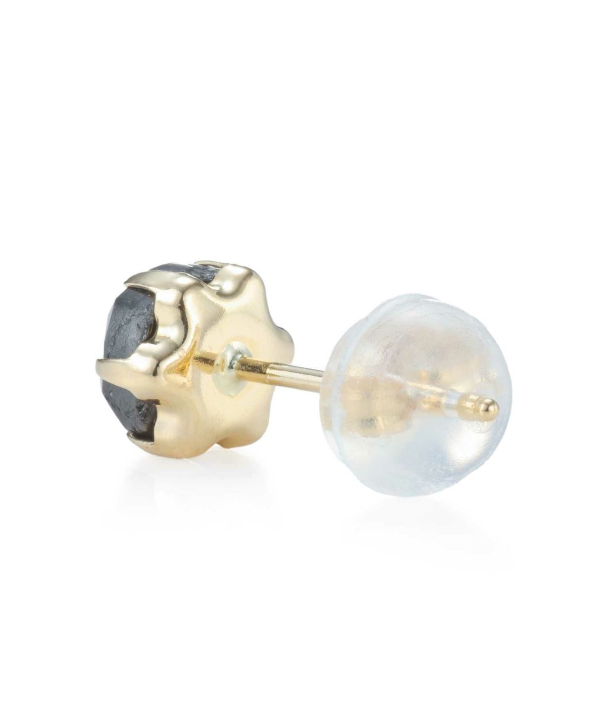 ブラックダイヤモンドピアス/Lサイズ/K18ゴールド