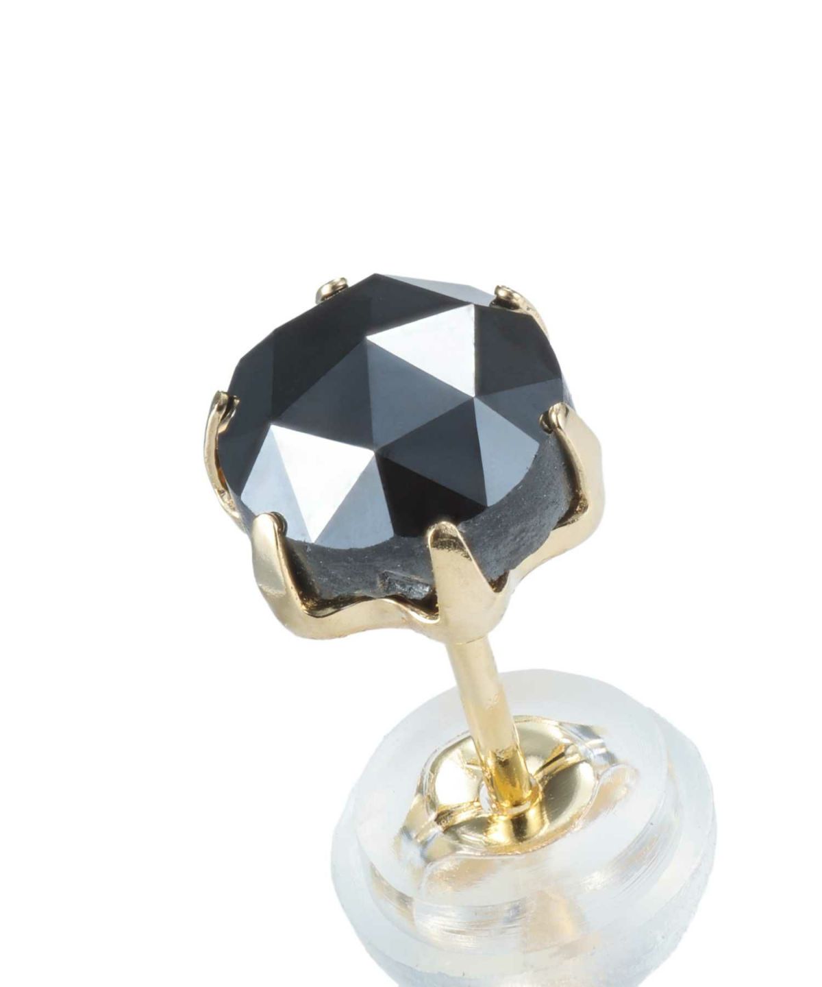 ブラックダイヤモンドピアス/Lサイズ/K18ゴールド