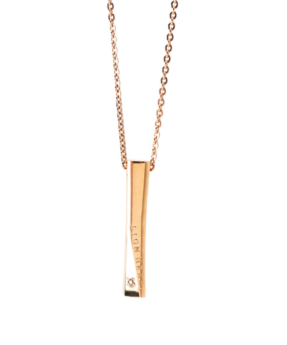 プリズムペアネックレス/ダイヤモンド&サージカルステンレス316L