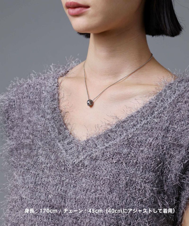 限定展開】“LH-1”スタッドダブルリングネックレス/シルバー