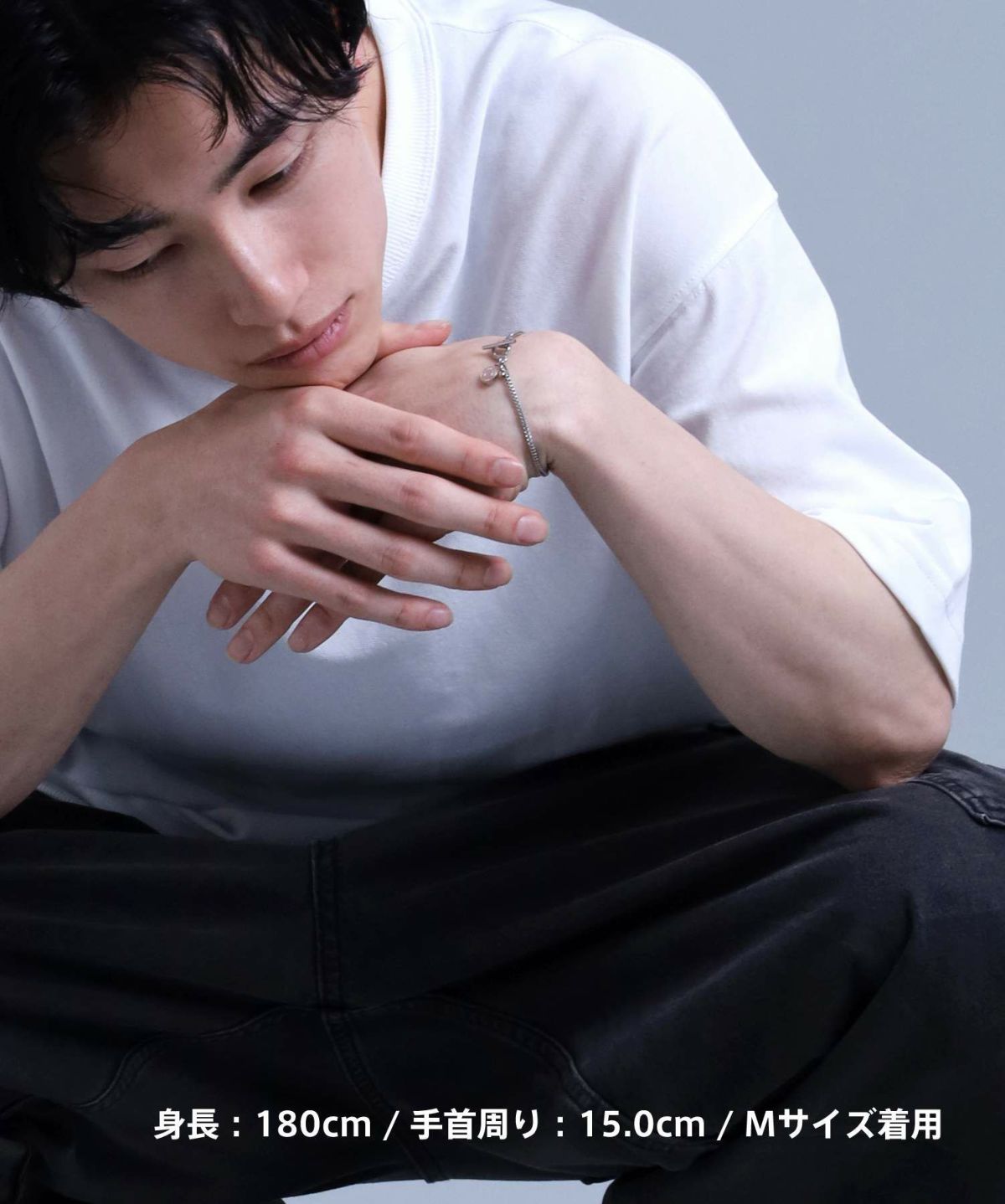 【限定展開】スキニーチェーンブレスレット/スネーク/サージカルステンレス316L（金属アレルギー対応）