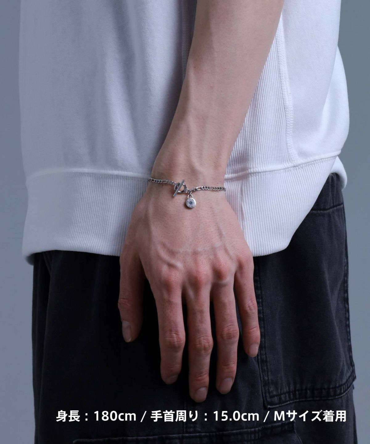 【限定展開】スキニーチェーンブレスレット/フィガロ/サージカルステンレス316L（金属アレルギー対応）