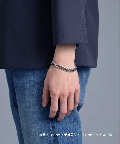 【WEB限定】ヴァリアスチェーンブレスレット/カットキヘイ/サージカルステンレス